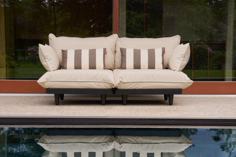 Fatboy King Outdoor Pillow | UV-resistant | Water and dirt repellent PVC coating | Indoor/Outdoor | Bleach cleanable | Stain-resistant | 100% Olefin | 66 x 40 cm - Stripe Cacao - Image 3